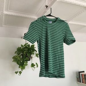 vintage 70s green stripe